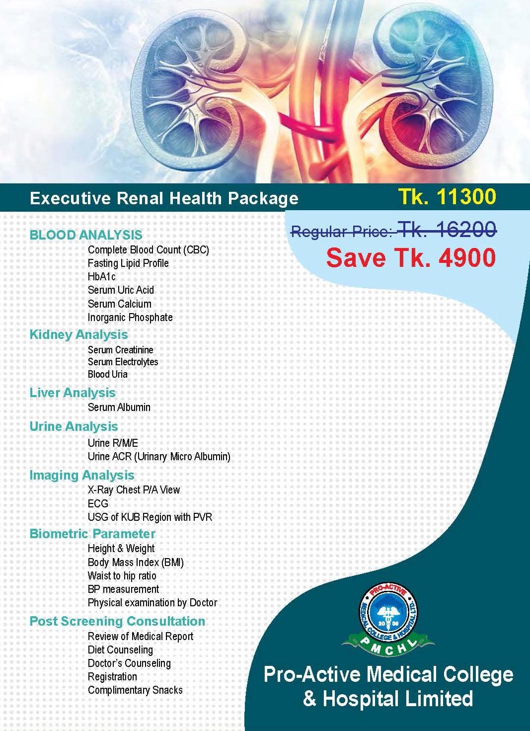 Executive Renal Health Package