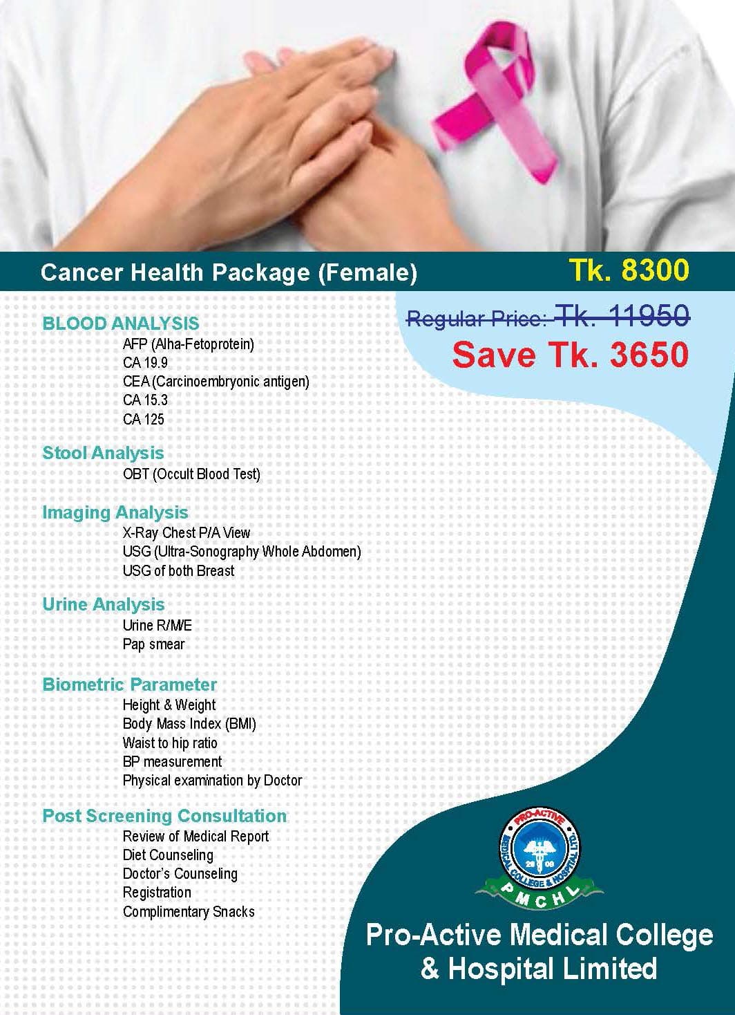 Cancer Health Package (Female)